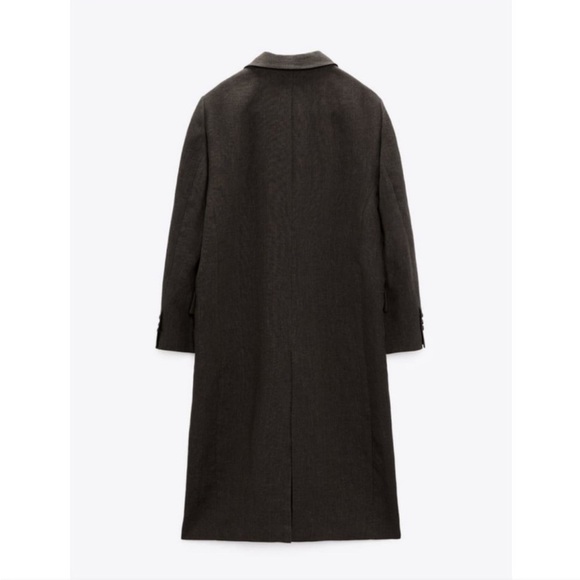 ZARA RUSTIC LINEN BLEND COAT - LIMITED EDITION - Picture 4 of 10